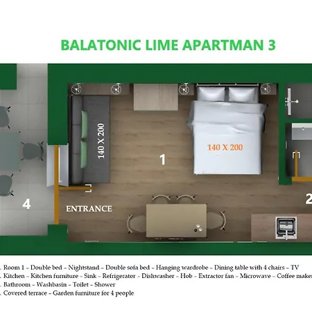 Balatonic Lime Apartmanhaz Siofok